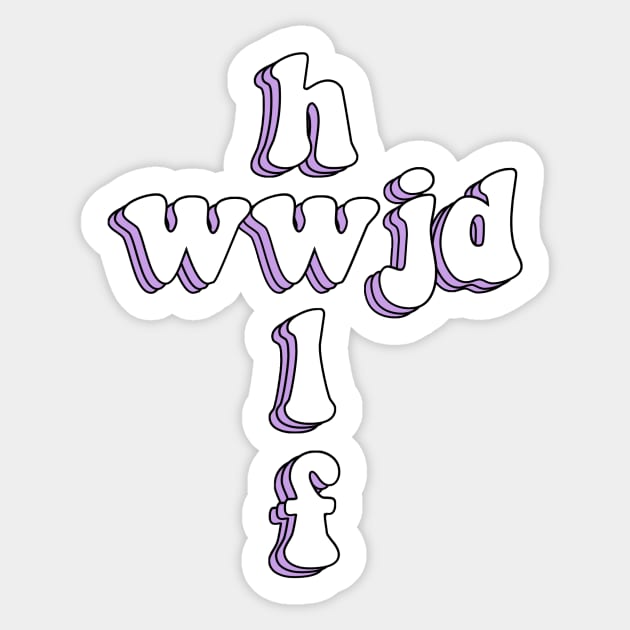 wwjd x hwlf Jesus Sticker TeePublic